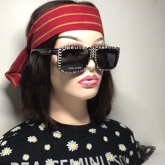 Marc Jacobs Black and White Sunglasses MARC 672/CS - Picture 1 of 15